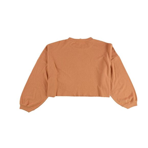 American Eagle Womens Waffle Slouch Pajama Sweater, Orange, SAM - Picture 2 of 2